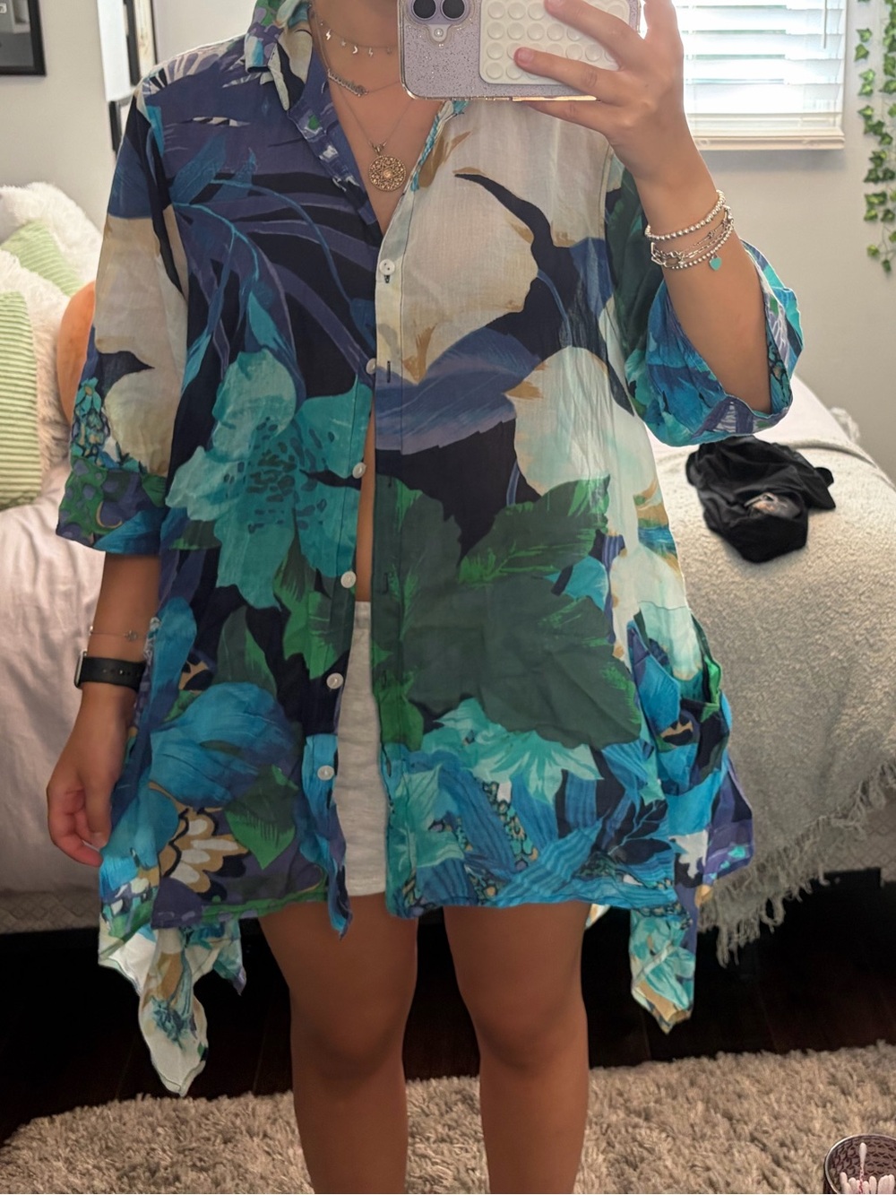 Orange Fashion Village colourful print blouse